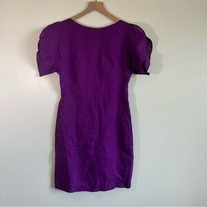 IVANA MILANO ITALY Purple Linen Dress 6